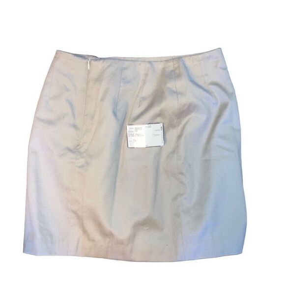 NWT Vintage Augustus Sample Size 6 Made in USA Tan Neutral Mini A Line Skirt - Picture 2 of 6
